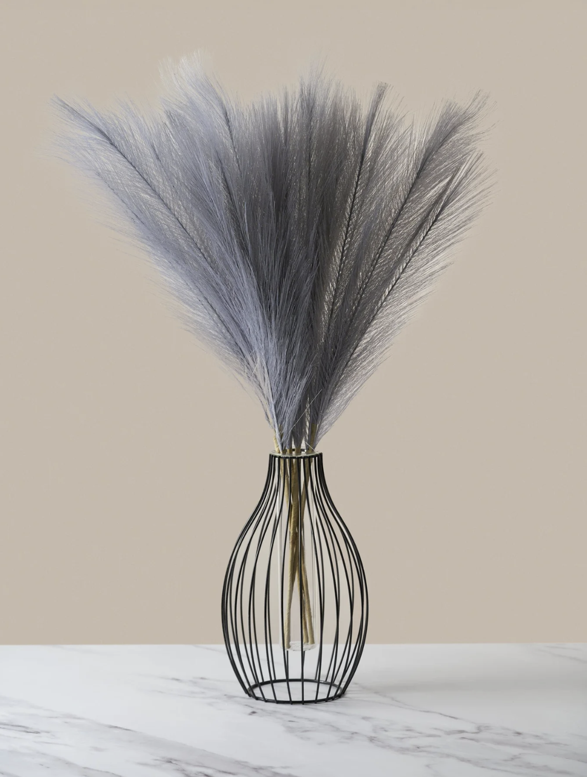 Plumas de Pampas - Gris Claro