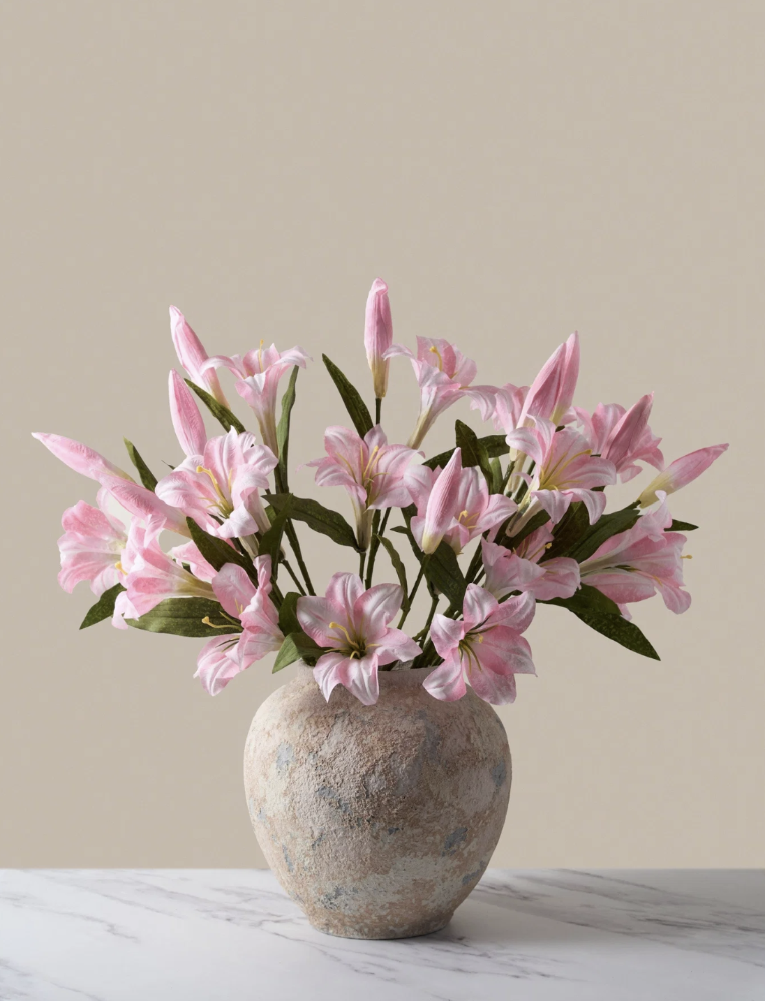 Arreglo Floral de Lirios Rosa