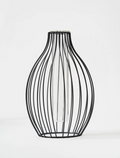 Jarrón de diseño lineal – Negro