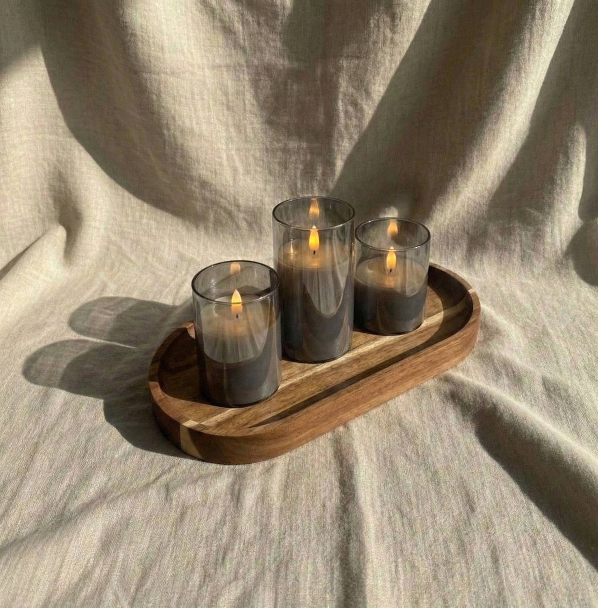 Velas LED Acrílico Ahumada