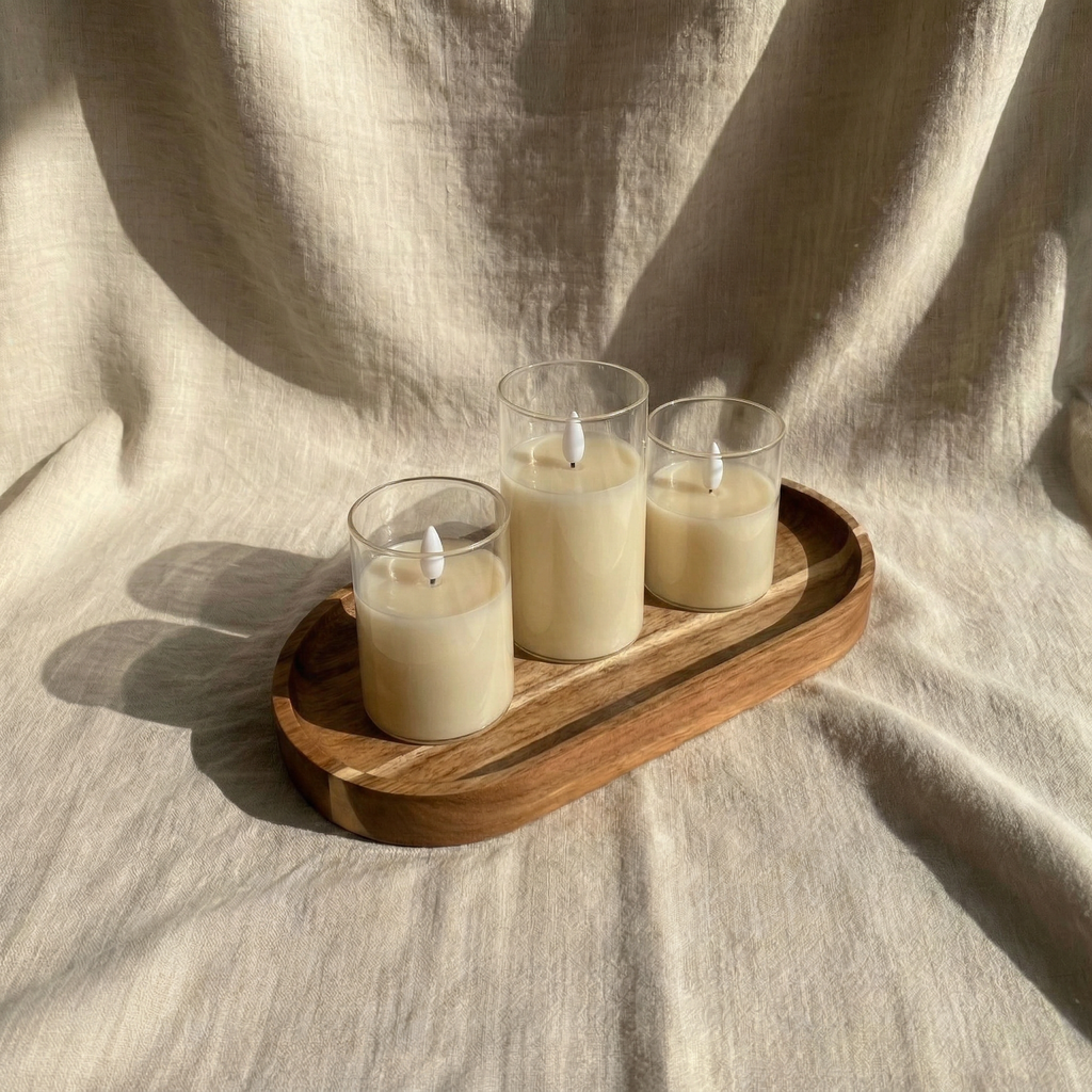 Velas LED Acrílico Trasparente