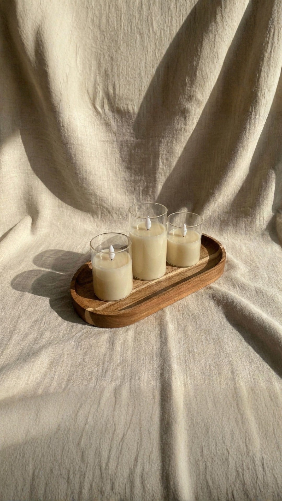 Velas LED Acrílico Trasparente